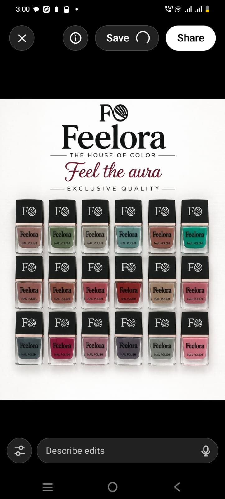 Feelora Nail Art Display Chart