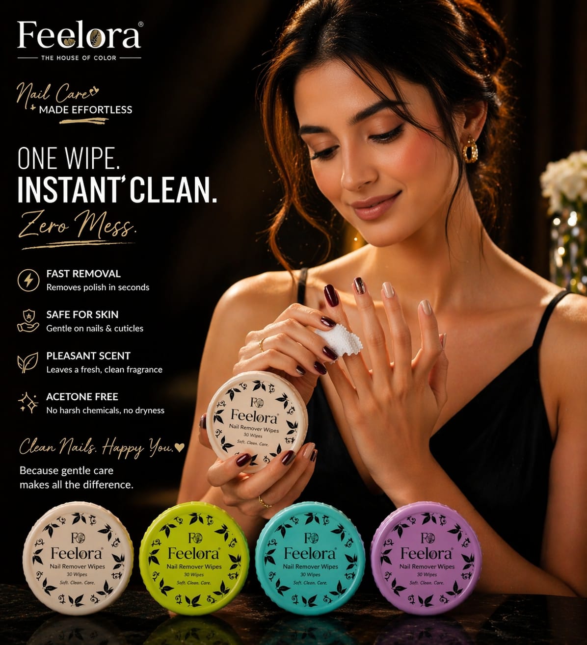 Feelora Nail Remover Wipes