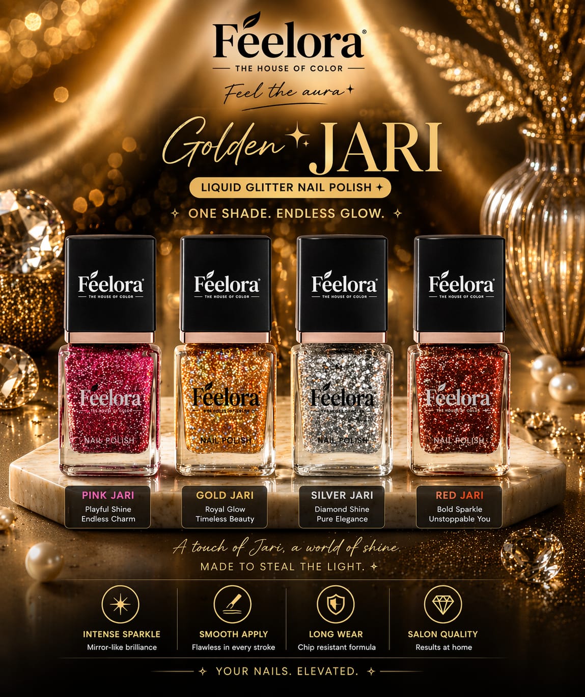 Feelora Super Silver Nail Polish