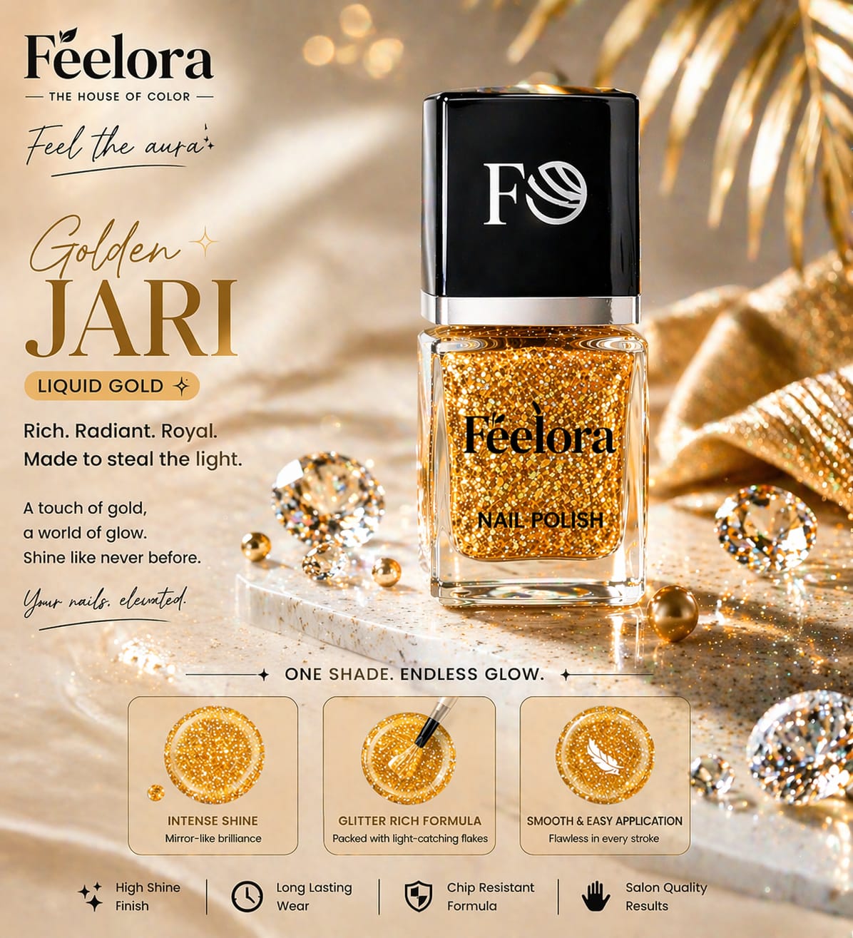 Feelora Premium Golden Jari